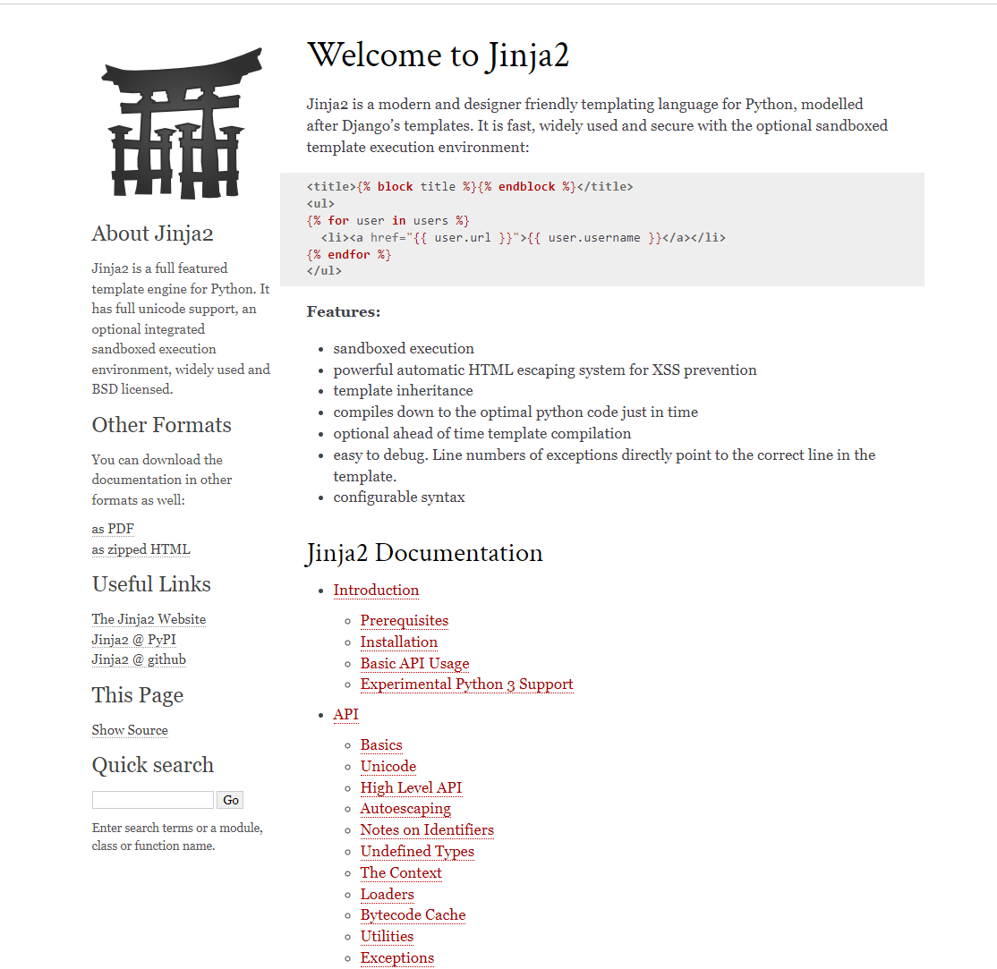 jinja2官方文檔 下載 圖1